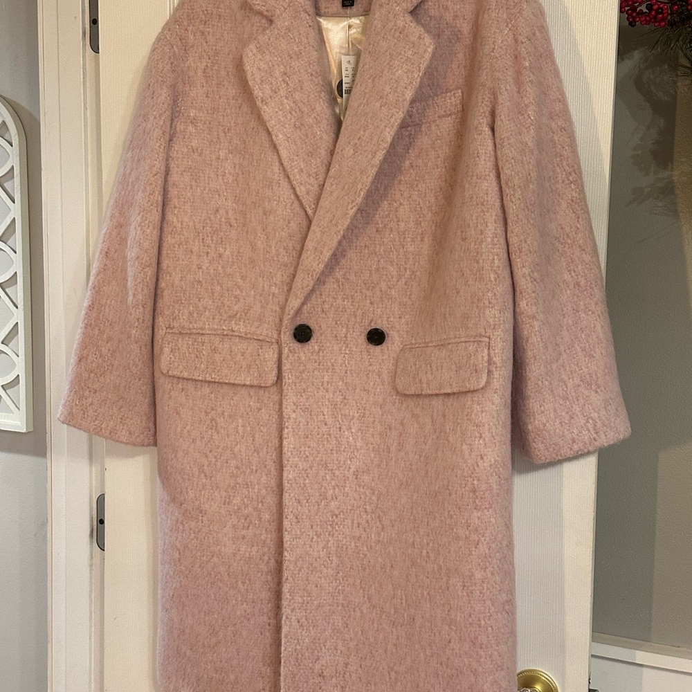 J. Crew Women's Soft Pink Pea Coat